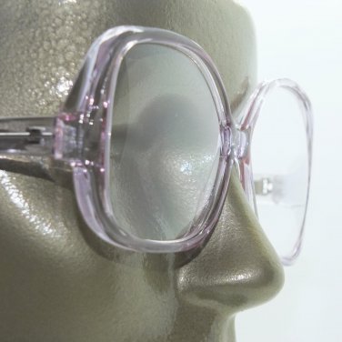 Large Reading Glasses Ladies Lilac Classic Style Low Arm Big Frame View +1.75
