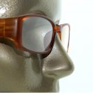 Reading Glasses Sleek Rectangle Spring Hinge Frame Frosted Matte Amber +2.75