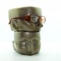 Reading Glasses Sleek Rectangle Spring Hinge Frame Frosted Matte Amber +2.75