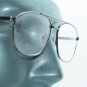 Reading Glasses Pilot Aviator Rounded Polished Gunmetal Gray Frame +3.50 Lens