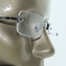 Reading Glasses Frameless Chic Brown Black Side Arms +1.00 Lens