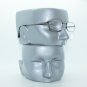 Hi Tech Narrow Lens Reading Glasses Shiny Gray Metal Frame +1.50 Strength
