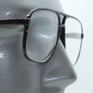 Classic 80's Acrylic Geek Aviator Brown Red Frame Reading Glasses +2.00 Power