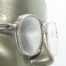Large Lens Reading Glasses Acrylic Women's Classic Crystal Lt Gray Frame +3.25