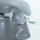 Reading Glasses No-See Frameless Lightweight Black Color Accent Sides +2.75