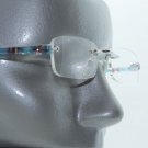 Frameless Aqua Electro Tech Low Profile Big City Reading Glasses +1.75