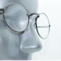Reading Glasses Shiny Gray Hematite Metal Frame Square Bridge +1.50 Lens
