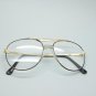 Aviator Traditional True Half Bifocal Reading Glasses +1.50 Black Gold Frame