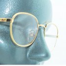 Classic Metal Rounded Frame Reading Glasses Gold Wire +3.50 Lens Strength