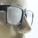 Reading Glasses TV News Reporter Bold Square Style Black Frame +1.25 Lens Power