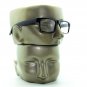 Reading Glasses TV News Reporter Bold Square Style Black Frame +1.25 Lens Power