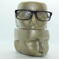 Reading Glasses TV News Reporter Bold Square Style Black Frame +1.25 Lens Power