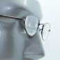 Reading Glasses +3.50 Shiny Gray Lightweight Metal Oval Petite Frame