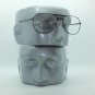 Reading Glasses Aviator Metal Frame Polished Black +3.25 Lens Strength