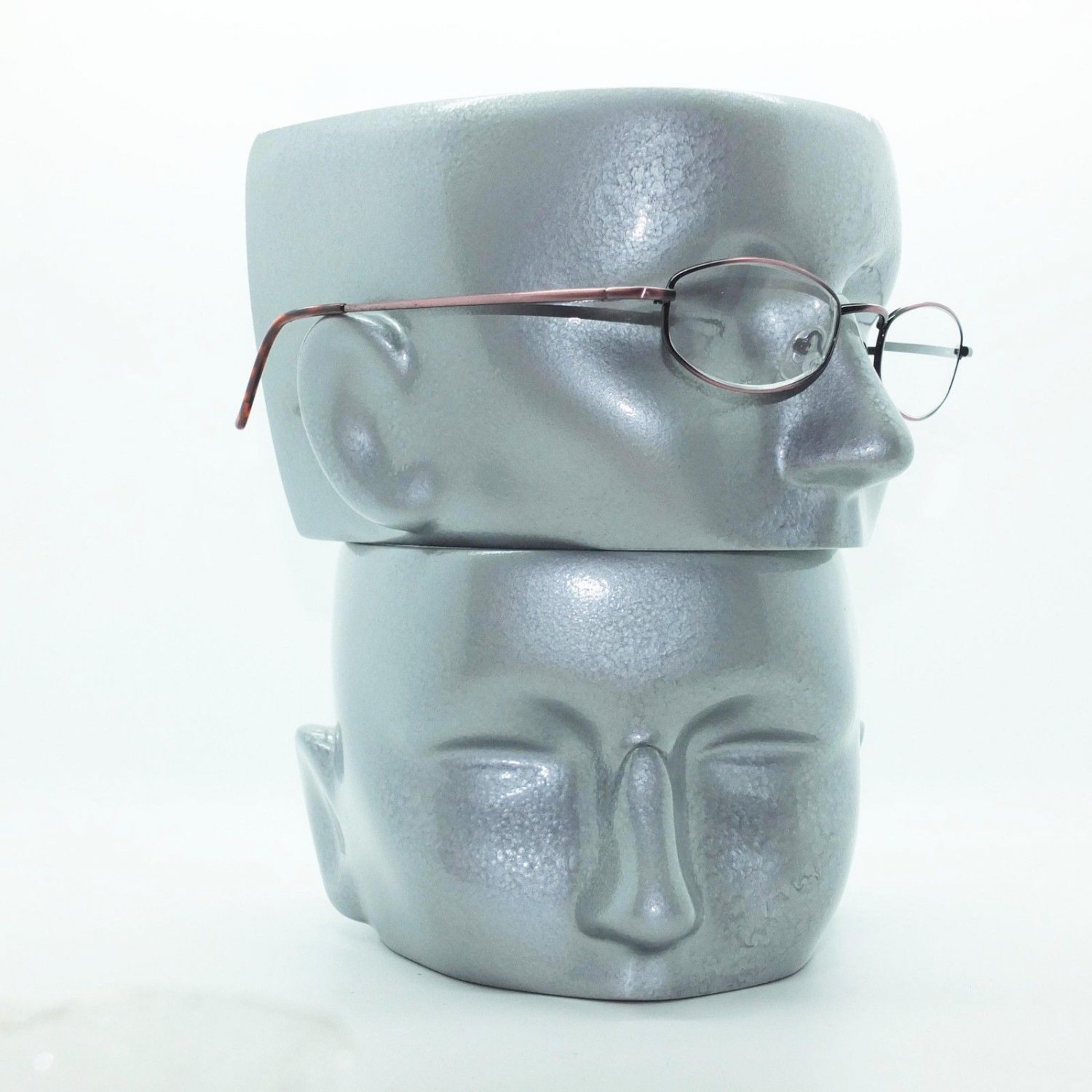 Reading Glasses Petite +1.00 Petal Oval Lens Bronze Metal Frame