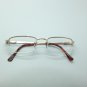 Reading Glasses Top Gold Metal Half Frame Bottomless Classic +3.25 Lens Strength
