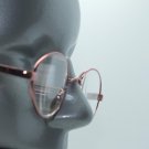 Reading Glasses Small Oval Metallic Rose Gold Frame +3.25 Lens Strength