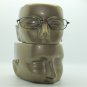 Reading Glasses Delicate Metal Frame +1.00 Pretty Shiny Gunmetal Gray