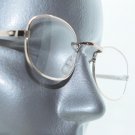 Reading Glasses Polished Gold Metal Frame Classic Small Oval +3.50 Lens