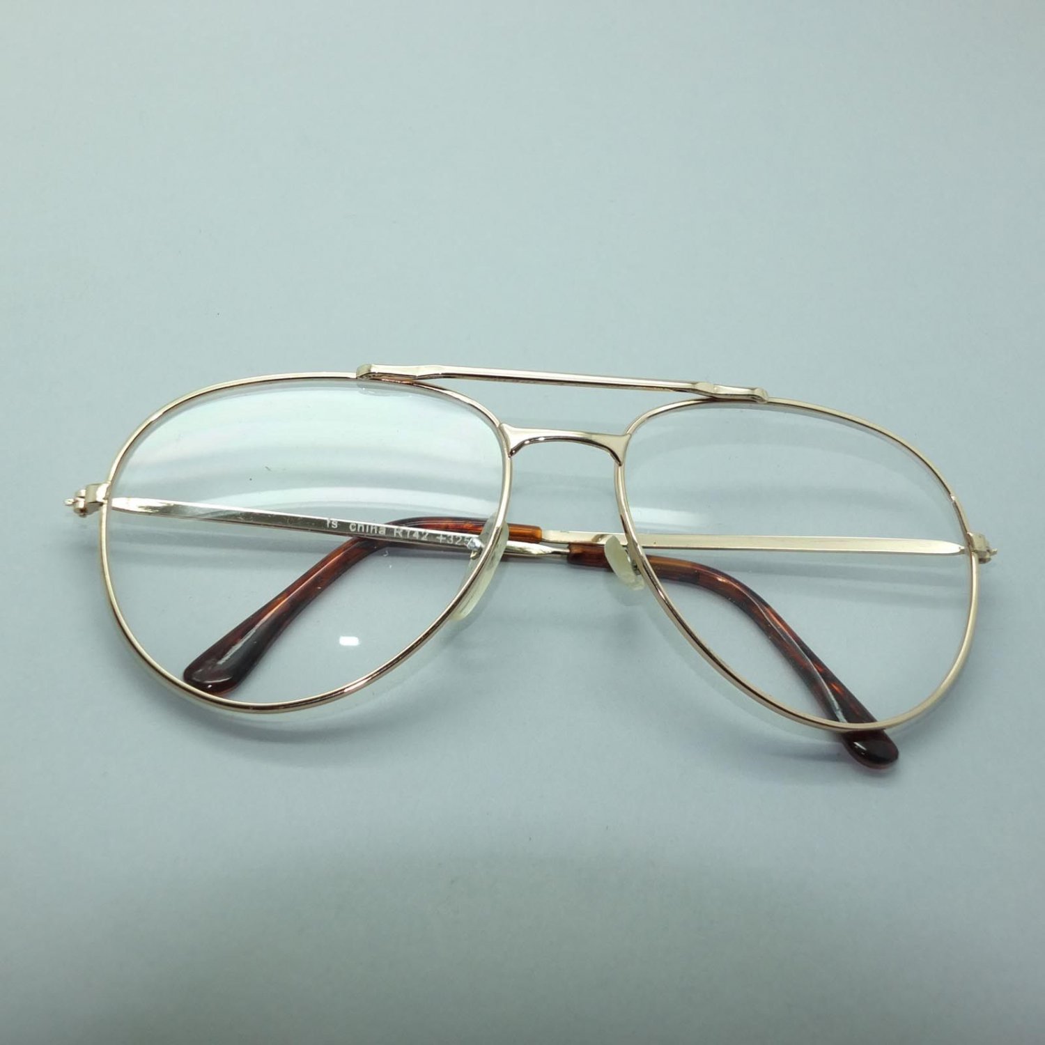 Reading Glasses Gold Large Metal Aviator Frame 325 Lens 