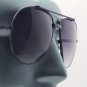 Big Gray Lens Black Frame Straight Bridge Classic Aviator Sunglasses Sun Shades