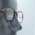 Reading Glasses Librarian Frame Ruby Polished Acrylic Gold Accents +3.50 Lens