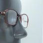 Reading Glasses Librarian Frame Ruby Polished Acrylic Gold Accents +3.50 Lens