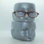 Reading Glasses Librarian Frame Ruby Polished Acrylic Gold Accents +3.50 Lens