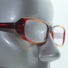 Flame Frame Orange Red Polished Drama Reading Glasses +1.75 Lens