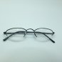 Delicate Oval Metal Top Black Frame Reading Glasses Bottomless Lens +1.25