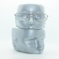 Reading Glasses Low Profile Polished Silver Small Metal Frame +1.50 Lens