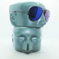 Mirror Deep Blue Lens Metal Black Frame Classic Aviator Sunglasses Sun Shades