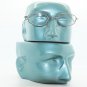 Wire Rim Polished Silver Frame Reading Glasses Lightweight Small Lens +2.50