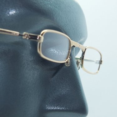 Folding Reading Glasses Petite Small Gold Frame Lightweight Lens Strength +1.00