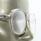 Large Lens Reading Glasses Acrylic Women's Classic Crystal Lt Gray Frame +1.75