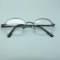 Reading Glasses Metal Jet Black Top Frame Rhinestone Trim Bottomless +2.00 Lens