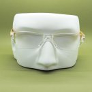 Frameless Hi Tech Reading Glasses Pearlized Glittery Gold Side Arms +1.00 Lens