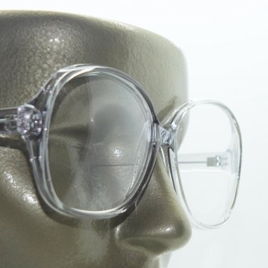 Bifocal Huge Oversize Statement Bold Polished Gray Frame Reading Glasses +2.50