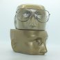 Double Bridge Aviator Black Gold Classic Halfway Bifocal Reading Glasses +2.50