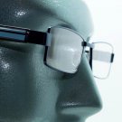 Reading Glasses Super Hi Tech Metro Metal Frame Jazz Blue Black Detail +3.00