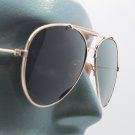 True Glass Lens Classic Aviator Sunglasses Sun Shades Large Gold Frame