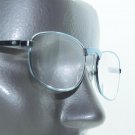 Aqua Blue Metal Frame Classic Petite Oval Reading Glasses +3.50 Lens