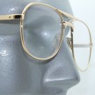 Reading Glasses +1.00 Lens Metal Aviator Frame Gold Double Bridge Man Size