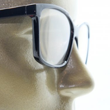 Reading Glasses Simple Large Square Frame Office Smart Glossy Black +2.75 Lens