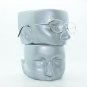 Reading Glasses Polished Silver Metal No Nonsence Clean Simple Frame +1.50 Lens