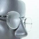 Reading Glasses Polished Silver Metal Oval Frame Square Bridge +1.50 Lens