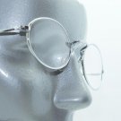 Small Reading Glasses Polished Silver Metal Angle Bridge Frame +1.50 Lens