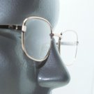 Reading Glasses Polished Gold Metal Frame Classic Petite Rectangle +3.50 Lens