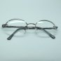 Reading Glasses Metal Shiny Gray Top Frame Rhinestone Trim Bottomless +2.00 Lens