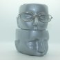 Reading Glasses +3.50 Simple No-Fuss Shiny Silver Metal Frame Readers